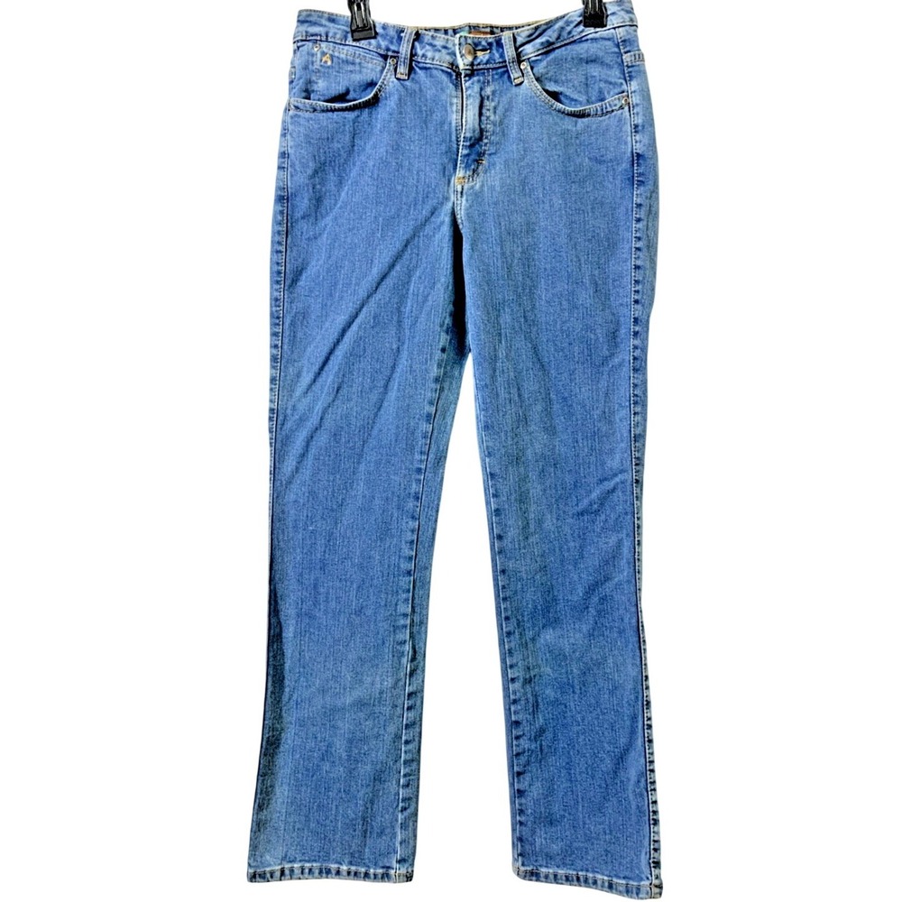 Wrangler‎ Aura Bootcut Jeans Womens 10P Petite Mid Rise Blue Denim